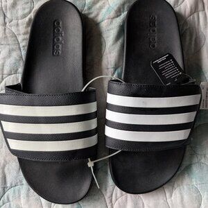 Adidas Black Men's Flip Flops, Size 10